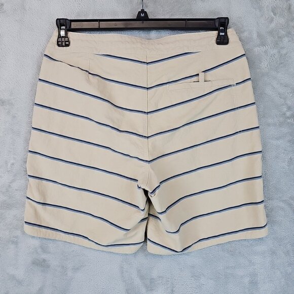 Patagonia Waverfarer Hybrid Walk Shorts Mens Size 30 Beige Striped Board Shorts - Picture 2 of 9